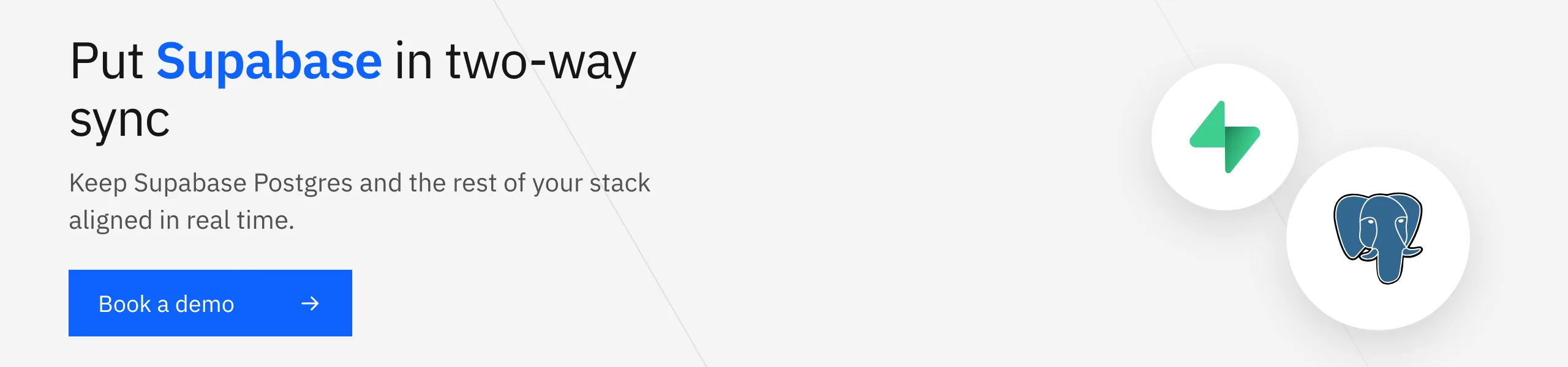 Put Supabase in real-time two-way sync. Book a demo with Stacksync.