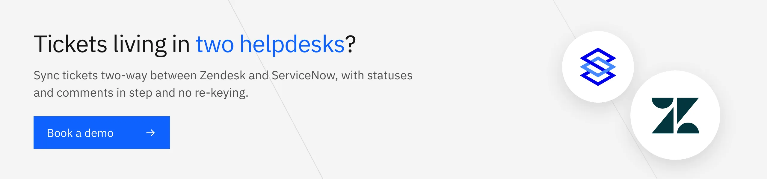 Book a Stacksync demo: sync tickets two-way between Zendesk and ServiceNow
