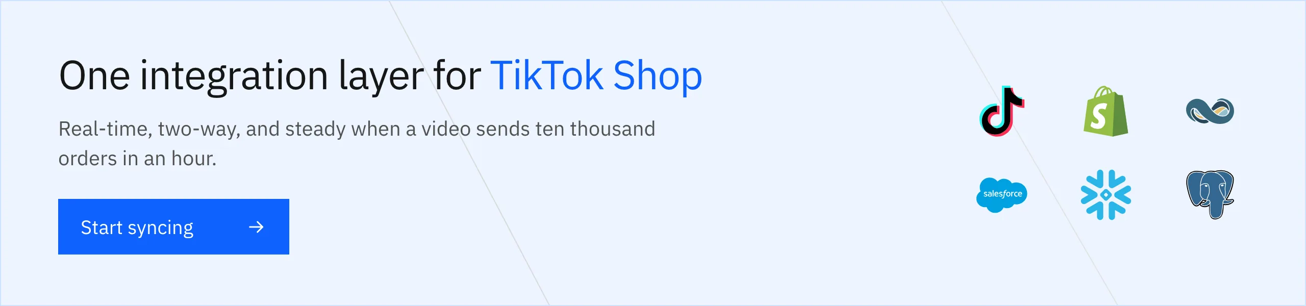 One real-time two-way integration layer for TikTok Shop