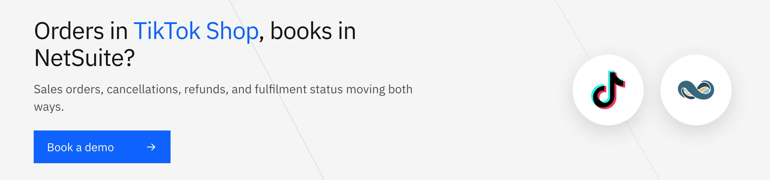 Book a Stacksync demo: TikTok Shop orders, cancellations, and refunds syncing both ways with NetSuite