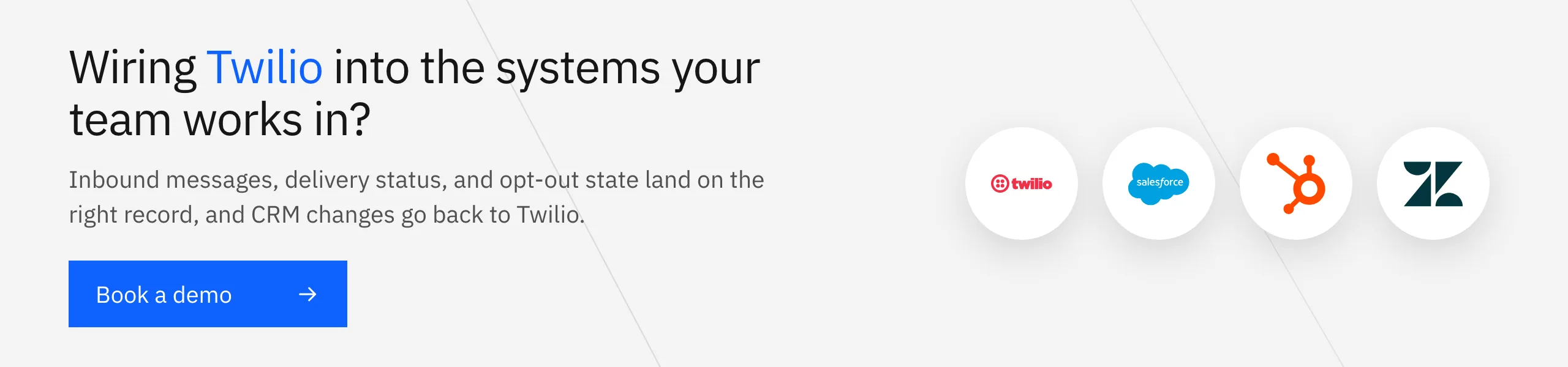 Book a Stacksync demo: real-time two-way sync between Twilio and Salesforce, HubSpot, and Zendesk