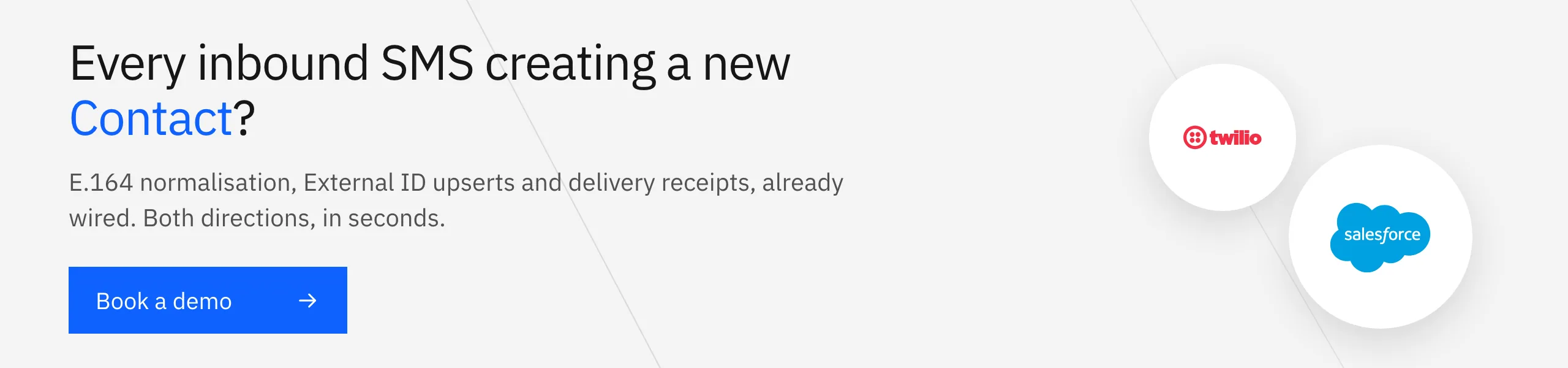 Book a Stacksync demo: keep Twilio messages and Salesforce records in real-time two-way sync