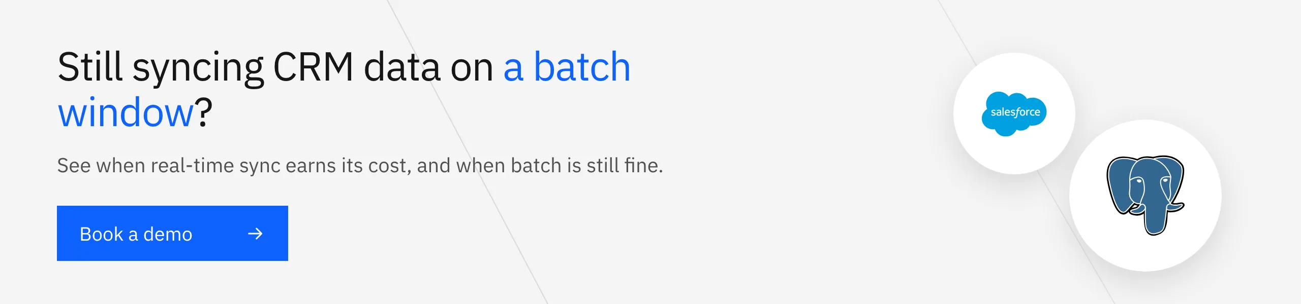 Book a Stacksync demo: see when real-time CRM sync earns its cost over a batch window