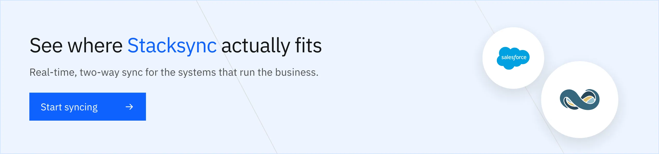 See where Stacksync fits: real-time, two-way sync for the systems that run the business