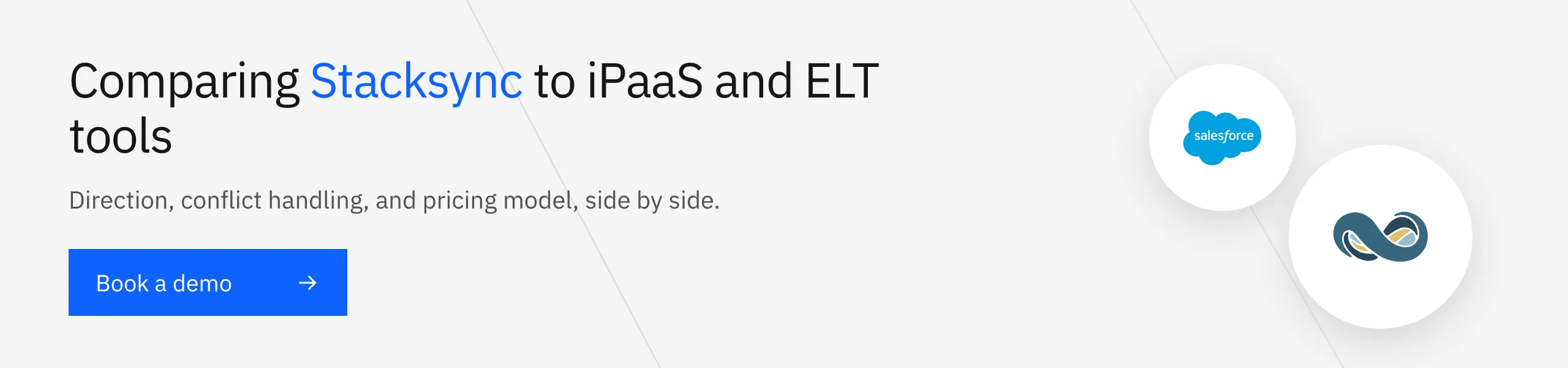 Book a Stacksync demo: see how Stacksync compares to iPaaS and ELT tools for real-time two-way sync