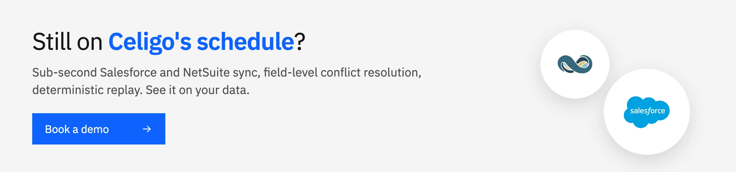 Still on Celigo's schedule? Sub-second Salesforce and NetSuite sync with Stacksync