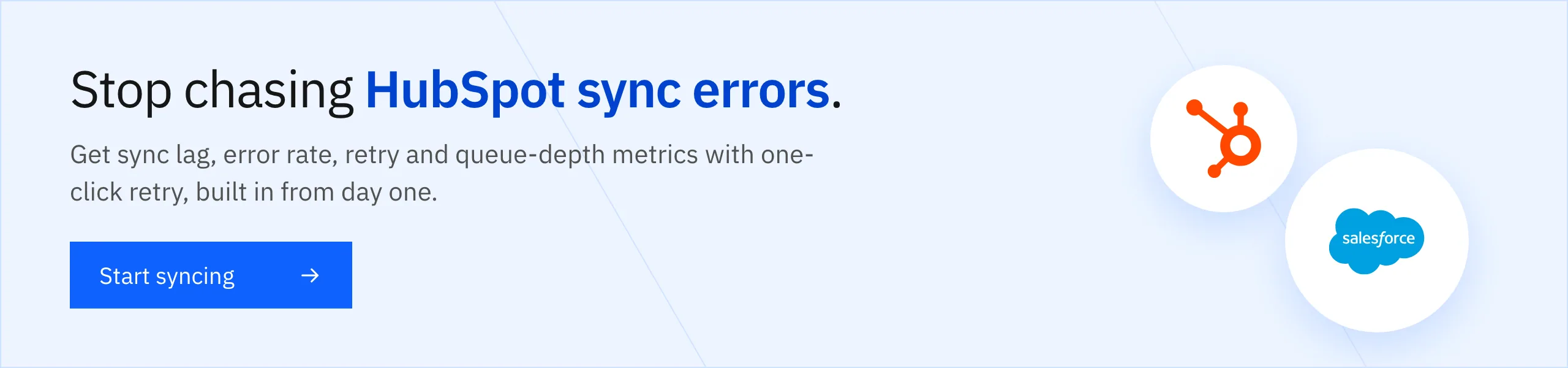Stop chasing HubSpot sync errors. Start syncing with Stacksync.