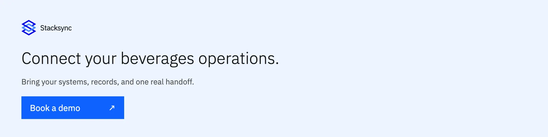 Book a demo for beverages integration and automation