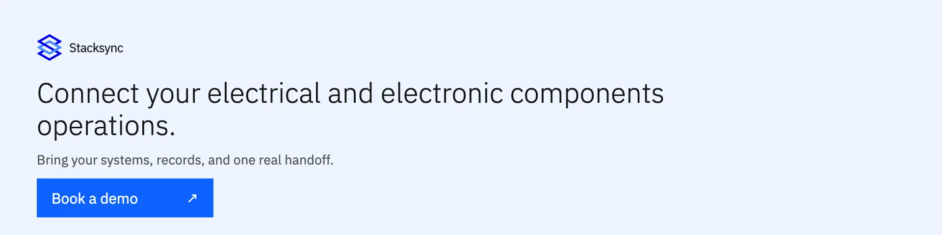 Book a demo for electrical and electronic components integration and automation