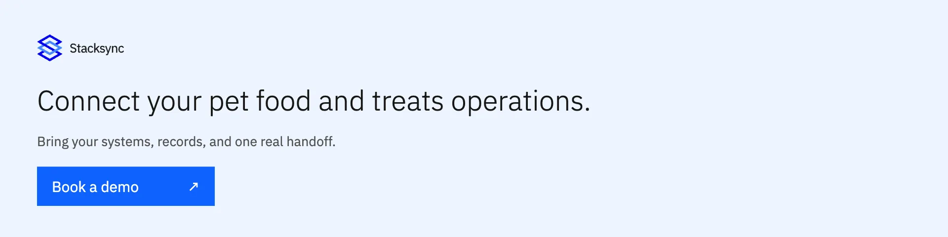 Book a demo for pet food and treats integration and automation