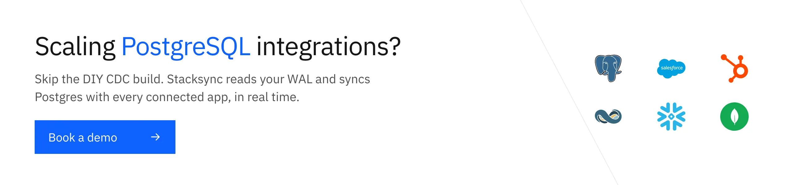Scaling PostgreSQL integrations? Book a demo with Stacksync