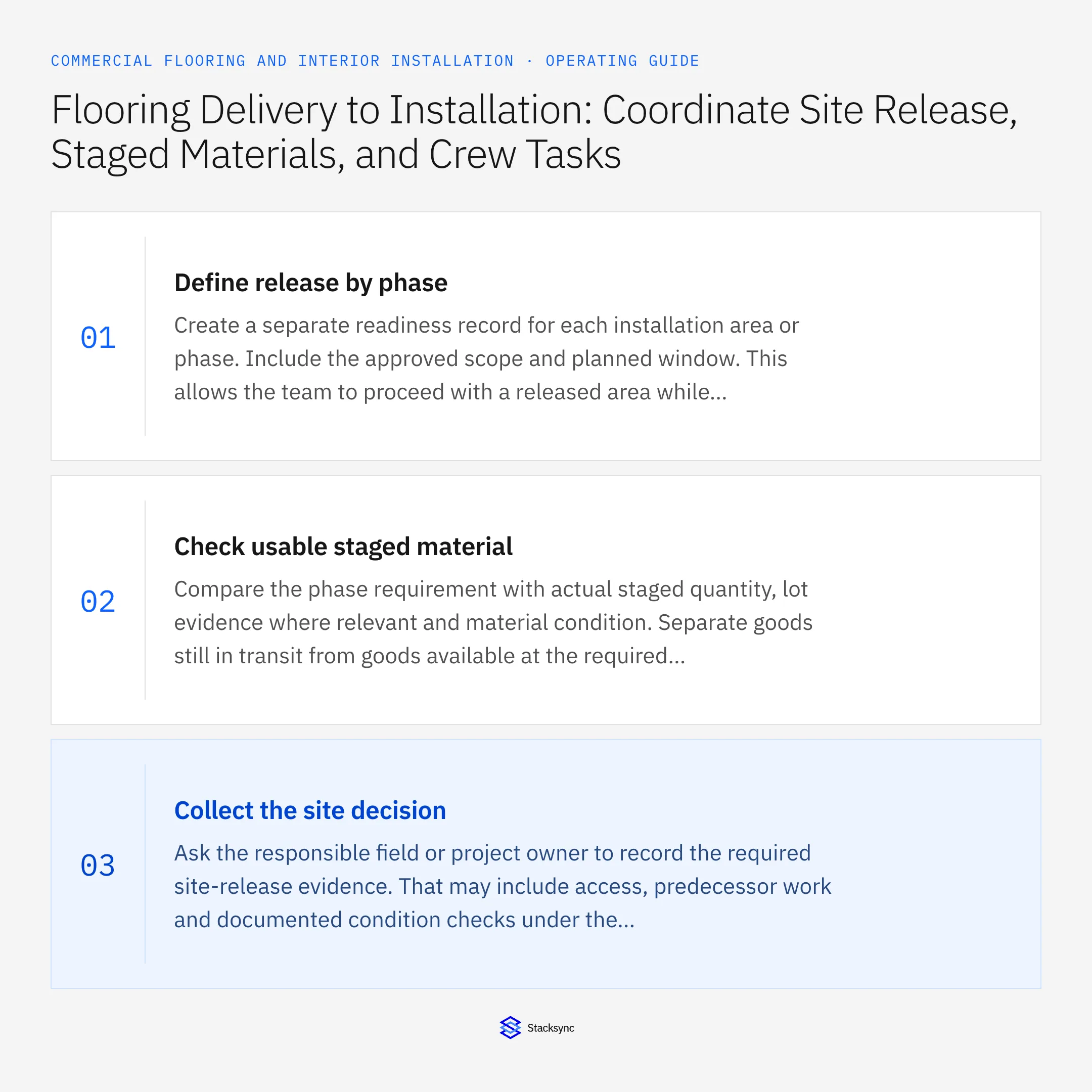 Summary card: Flooring delivery to crew release workflow with NetSuite