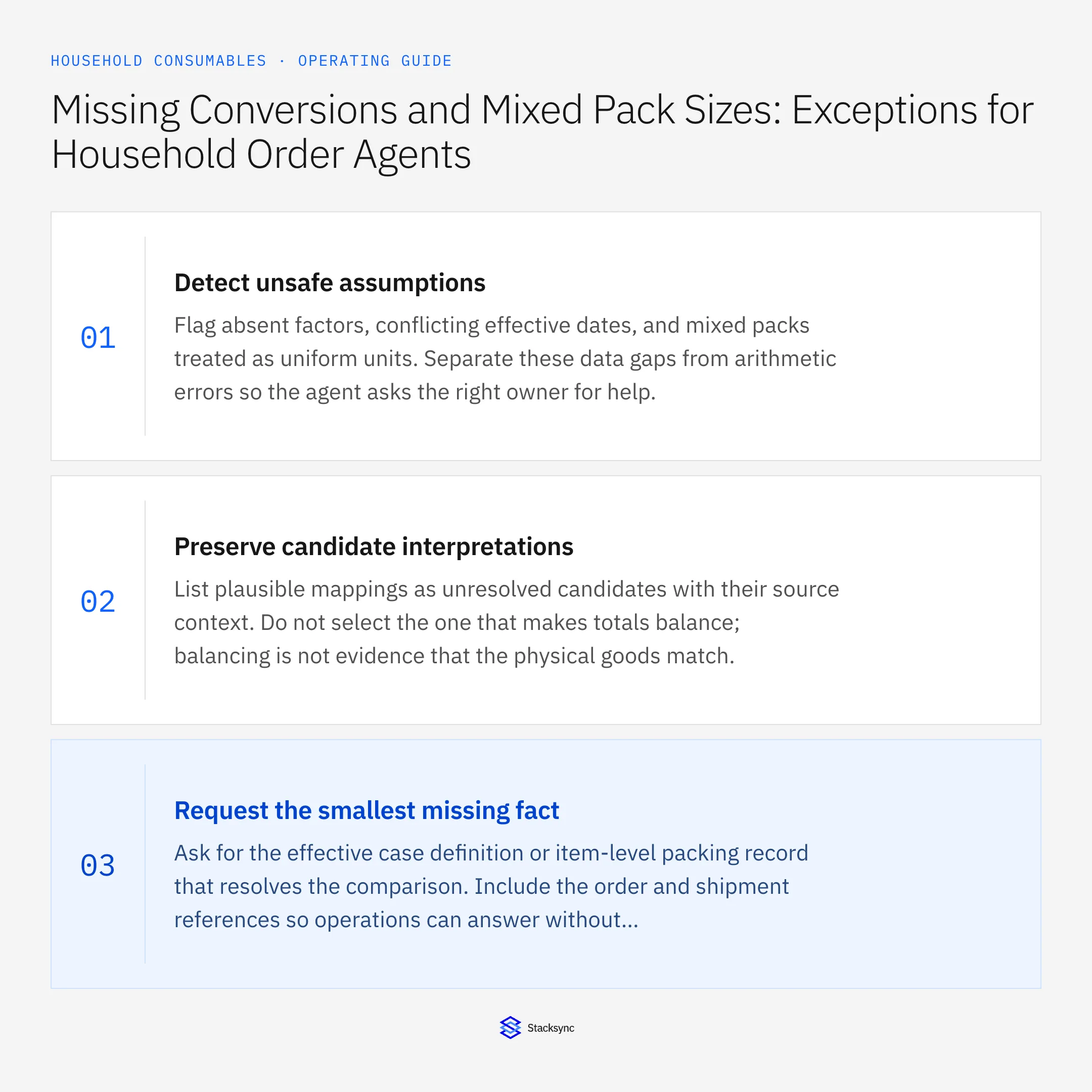 Summary card: Mixed cases and missing conversions in household Genie jobs